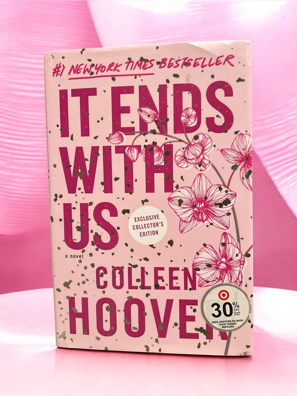 It Ends With Us by Colleen Hoover - Pink Floral Hardcover